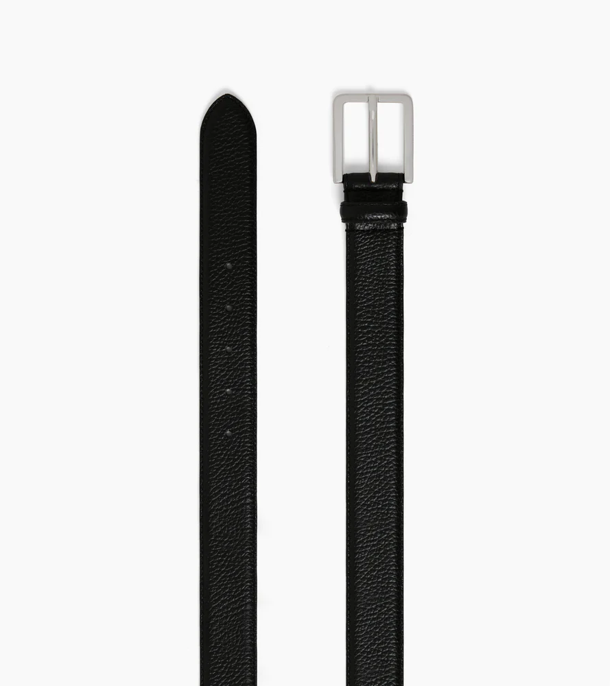 Ceinture homme avec boucle rectangle en cuir grainé - Image 2