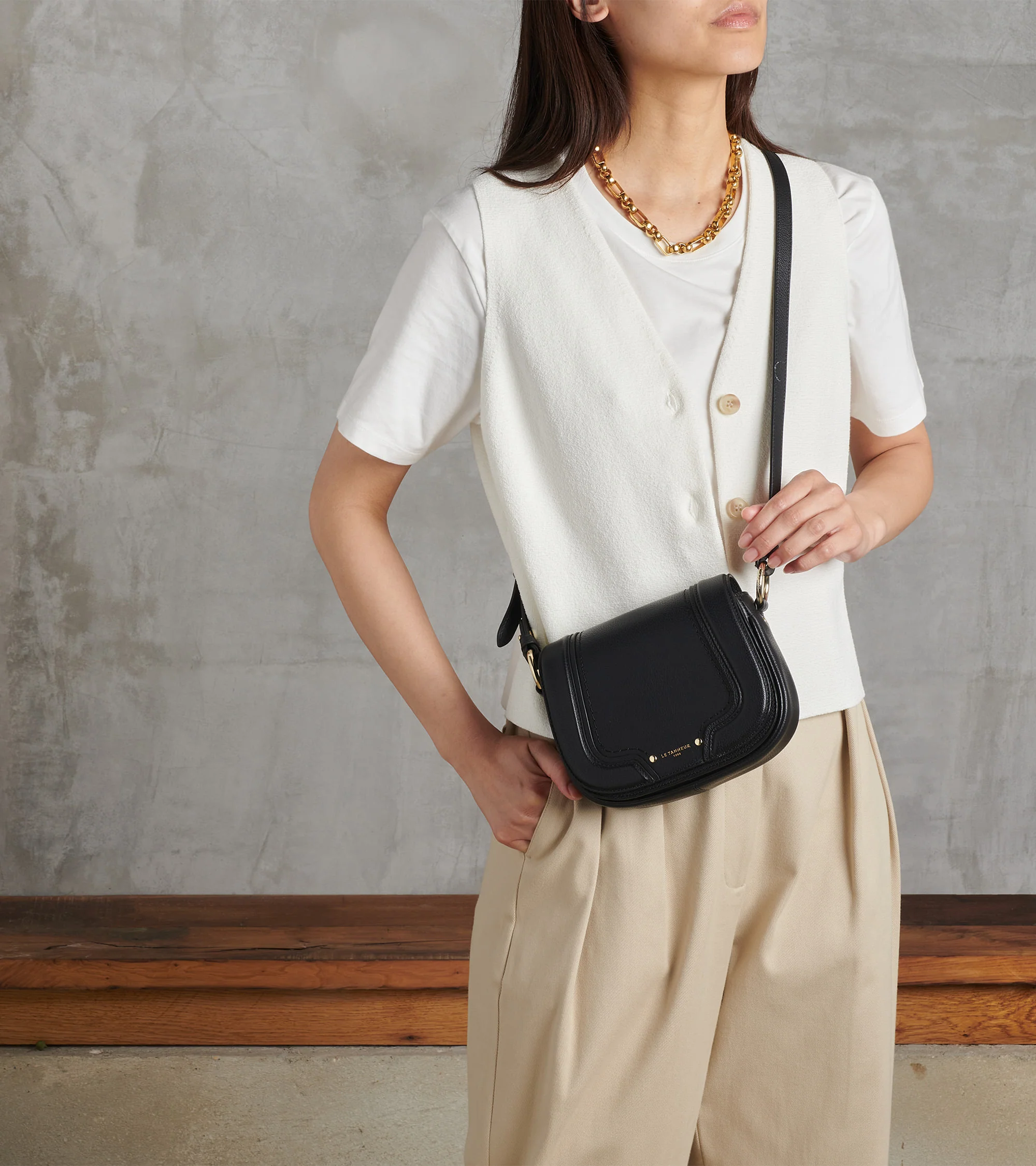 Petit sac bandoulière Ella en cuir grainé - Image 7