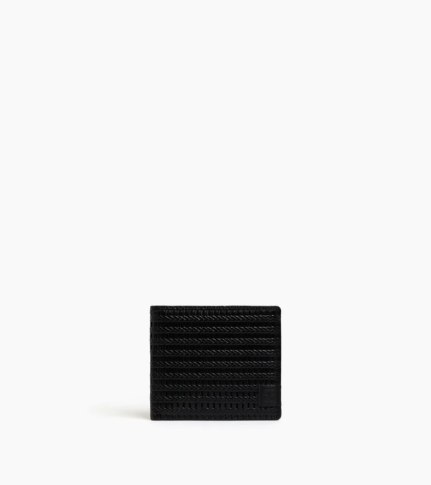 Porte cartes horizontal Martin en cuir embossé et cuir lisse