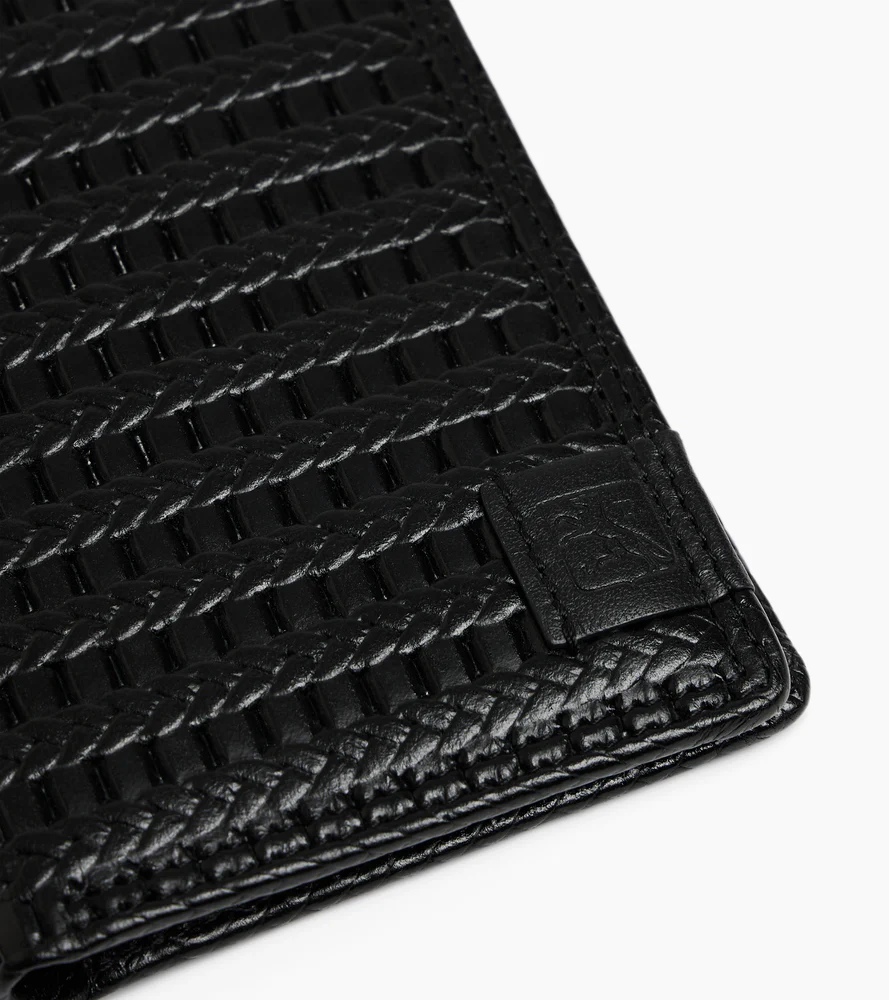 Porte cartes vertical Martin en cuir embossé et cuir lisse - Image 2