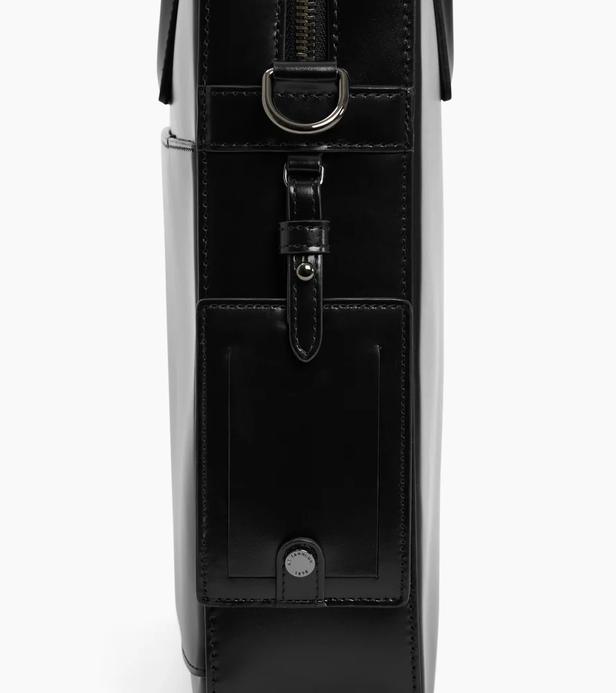Porte documents 14" Emile en cuir lisse business effet box - Image 2