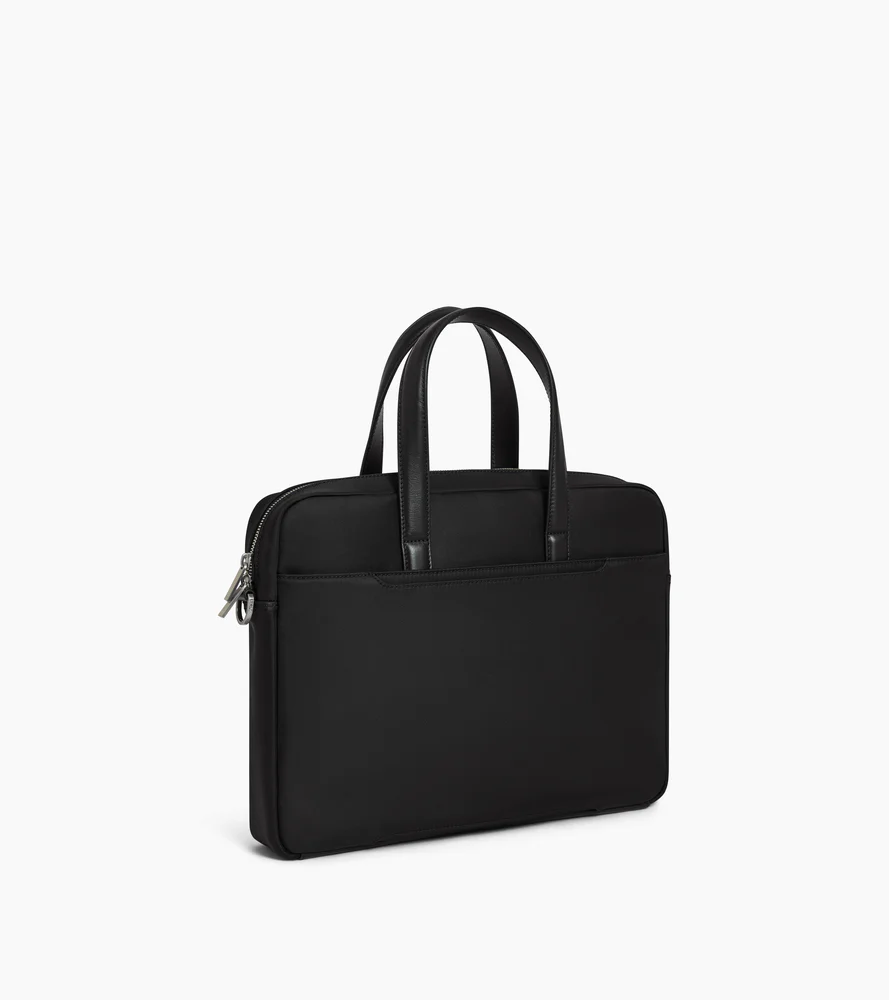 Porte documents 15" Basile en toile nylon et cuir lisse - Image 4