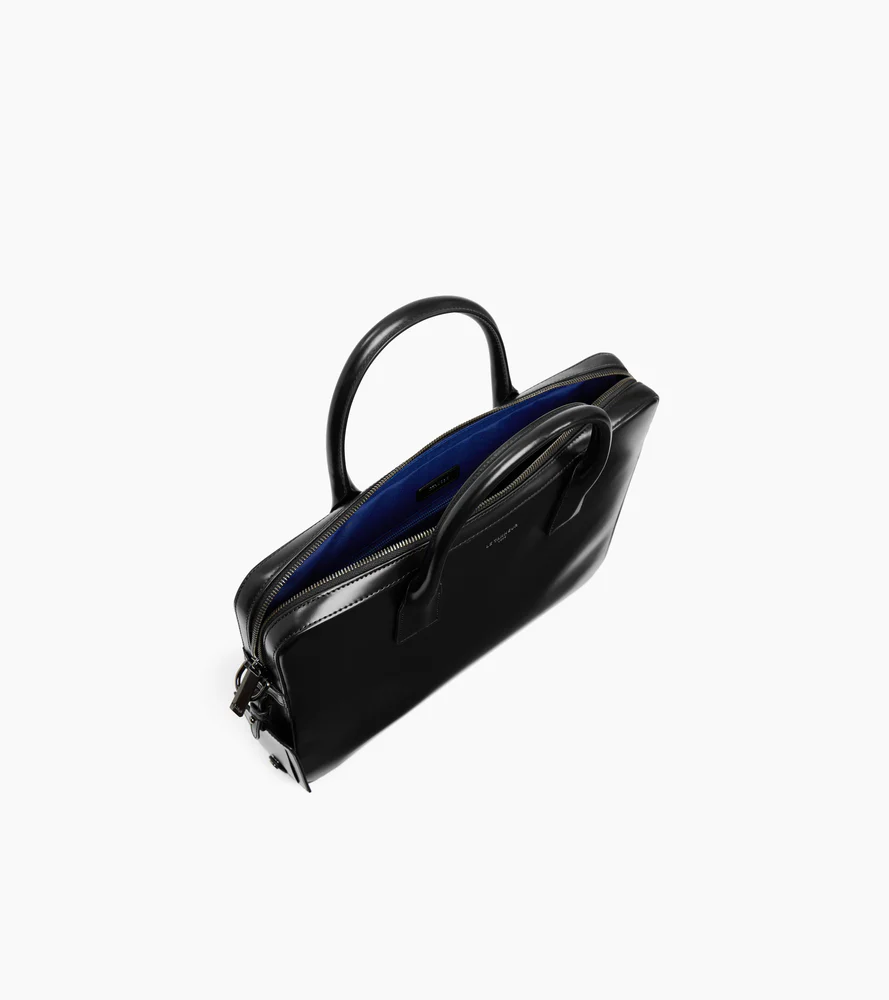 Porte documents slim 14" Emile en cuir lisse business effet box - Image 3