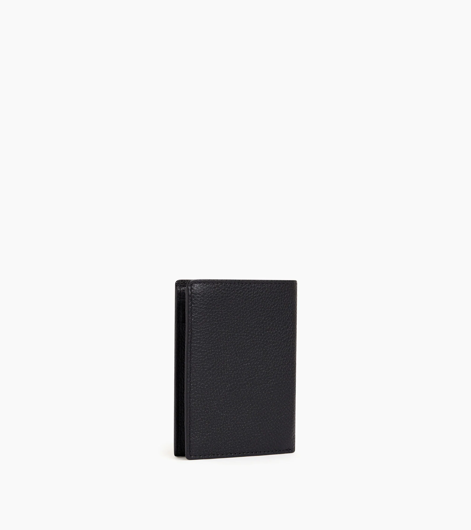 Portefeuille moyen modèle vertical zippé 2 volets Charles en cuir grainé - Image 4