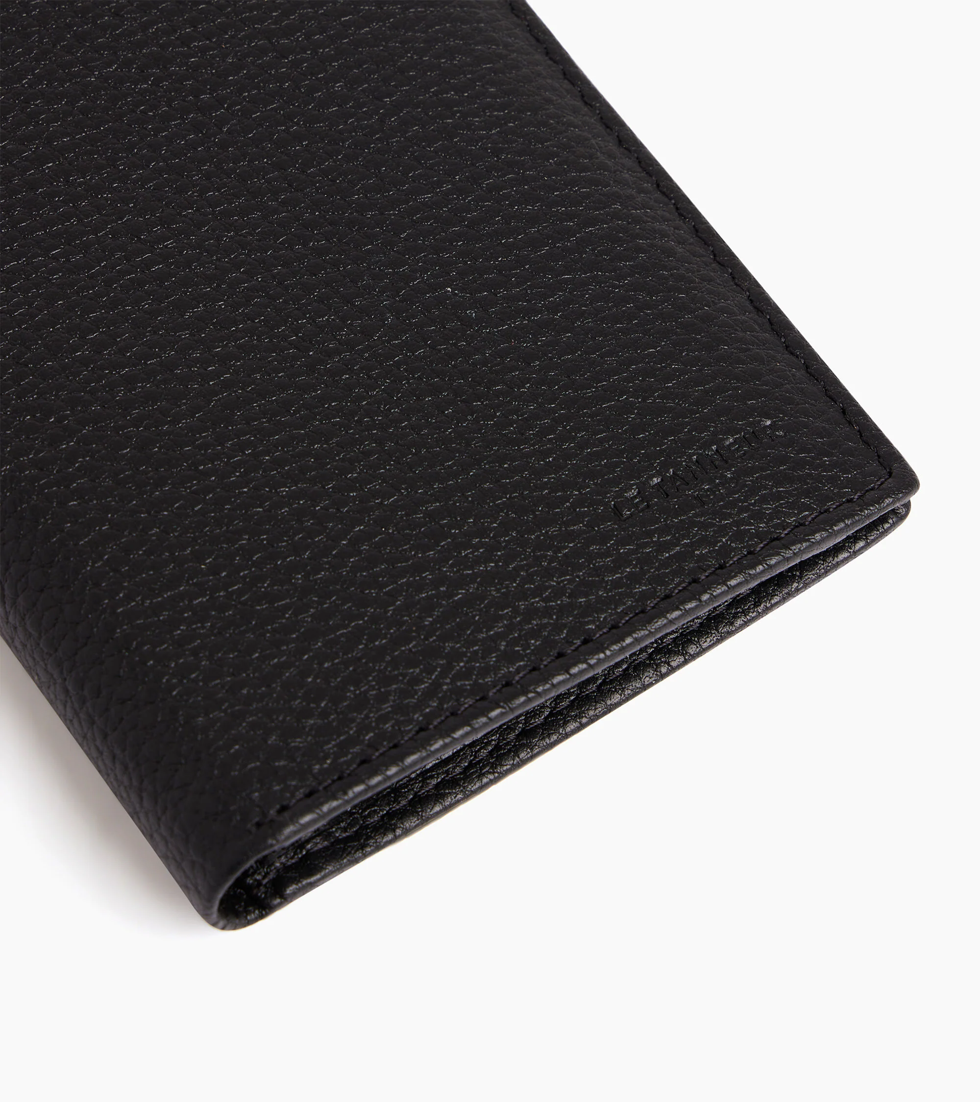 Portefeuille moyen modèle vertical zippé 2 volets Charles en cuir grainé - Image 5
