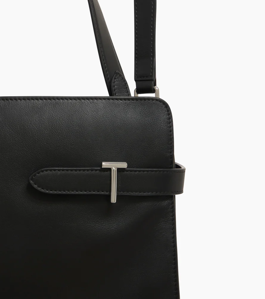 Sac porté épaule grand modèle Emie en cuir lisse et nubuck - Image 3