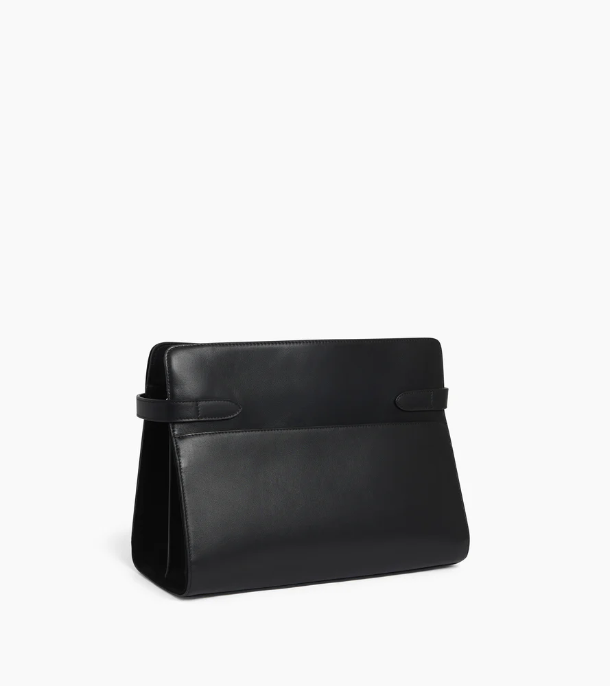 Sac porté épaule grand modèle Emie en cuir lisse et nubuck - Image 5