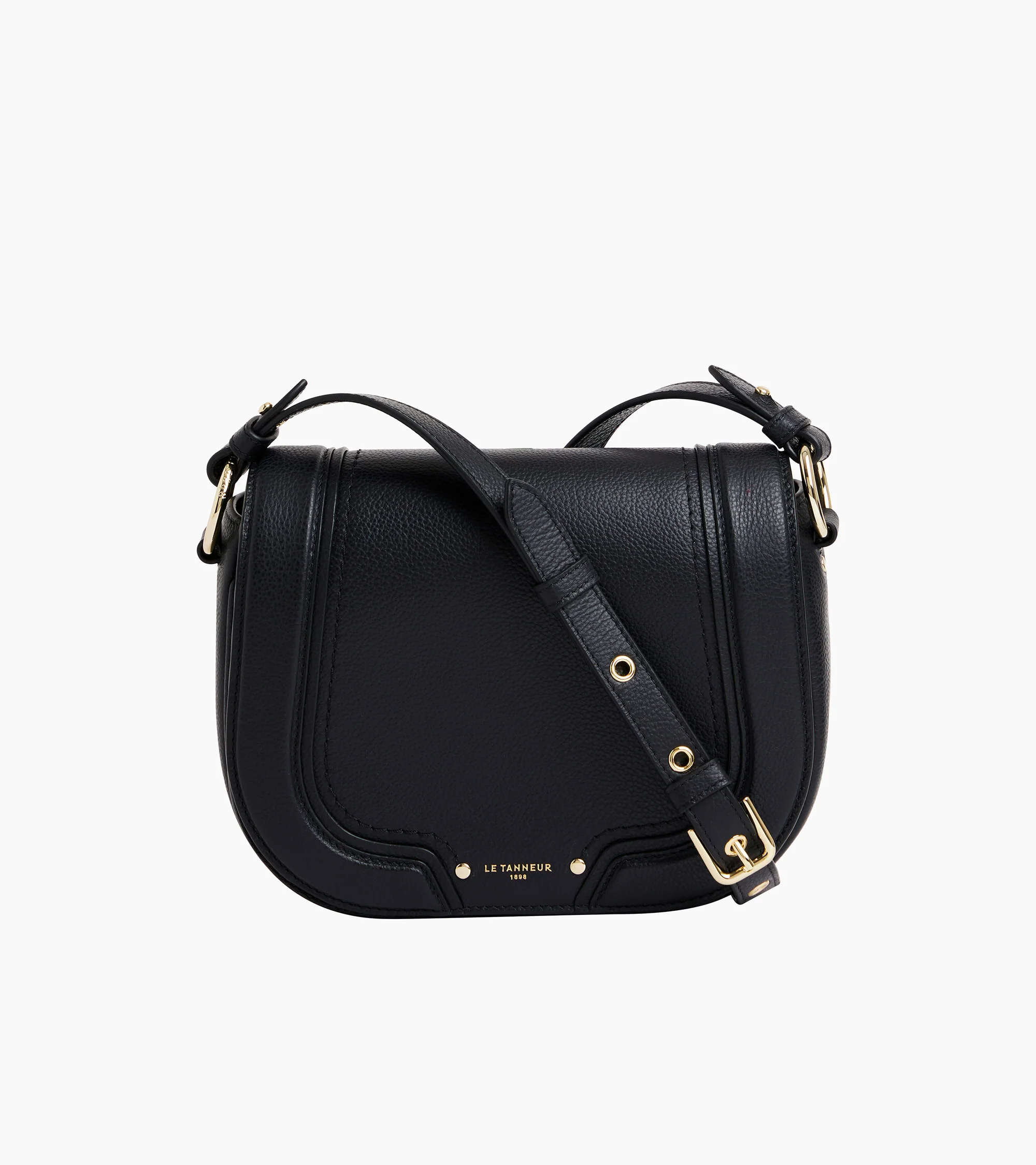 Sac bandoulière moyen modèle Ella en cuir grainé - Image 6