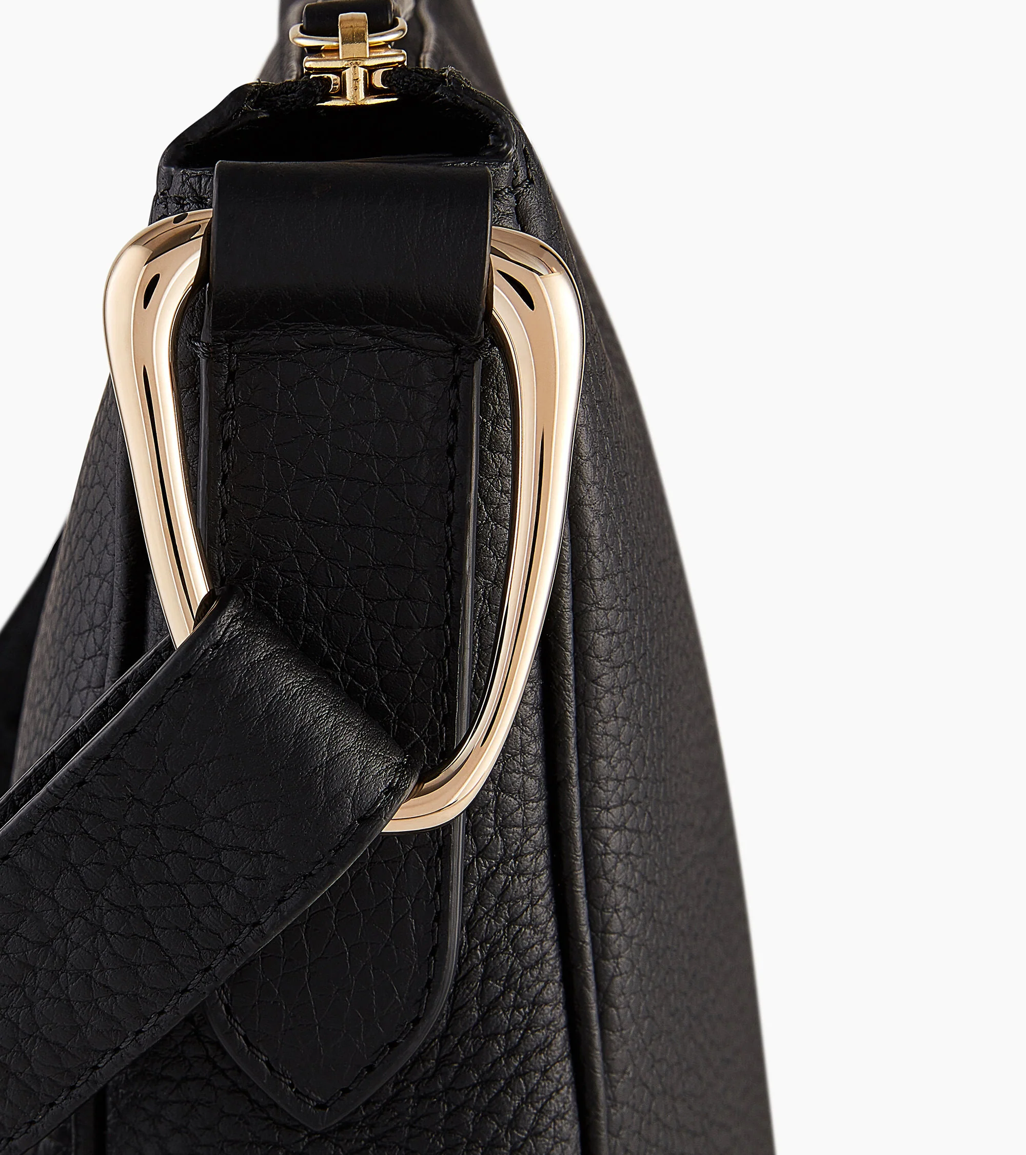 Sac hobo moyen modèle Madeleine en cuir de taurillon grainé - Image 3
