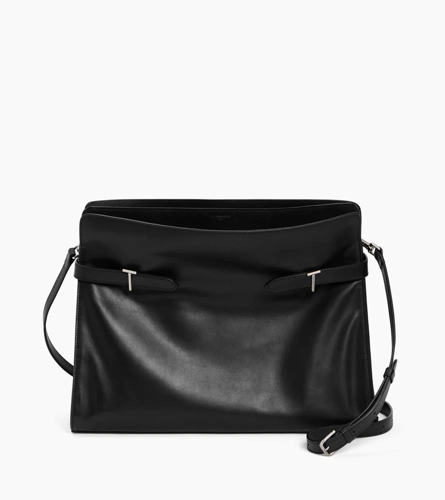 Sac porté épaule modèle maxi Emie en cuir lisse et nubuck - Image 7